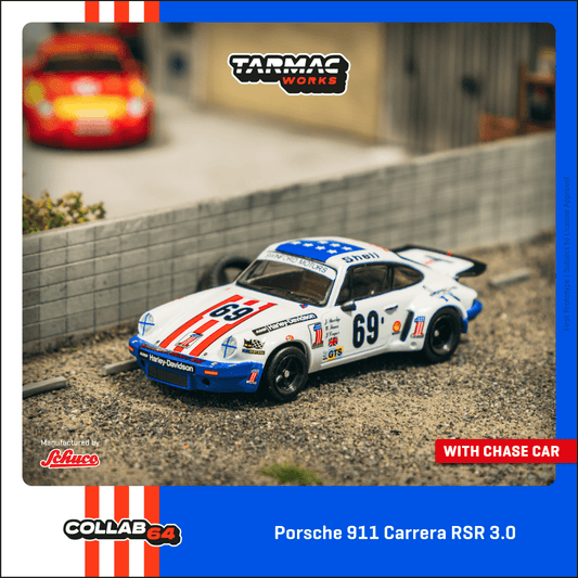 PREORDER TARMAC WORKS COLLAB64 1/64 Porsche 911 Carrera RSR 3.0 24h Le Mans 1975 #69 T64S-024-75LM69 (Approx. Release Date :  September 2025 subject to manufacturer's final decision)