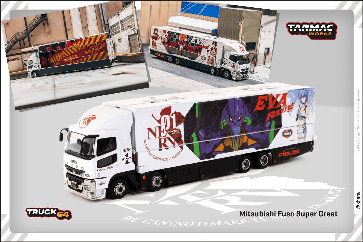 Tarmac Works TRUCK64 1/64 Mitsubishi Fuso Super Great EVA Racing T64T-TL001-EVA