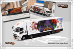 PREORDER Tarmac Works TRUCK64 1/64 Mitsubishi Fuso Super Great EVA Racing T64T-TL001-EVA (Approx. Release Date : AUGUST 2024 subject to manufacturer's final decision)