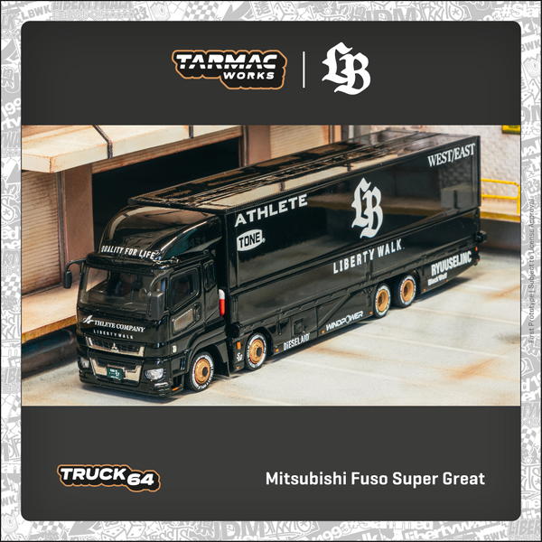 PREORDER TARMAC WORKS TRUCK64 1/64 Mitsubishi Fuso Super Great LB-TRUCKS T64T-TL001-LBB (Approx. Release Date :  JUNE 2025 subject to manufacturer's final decision)