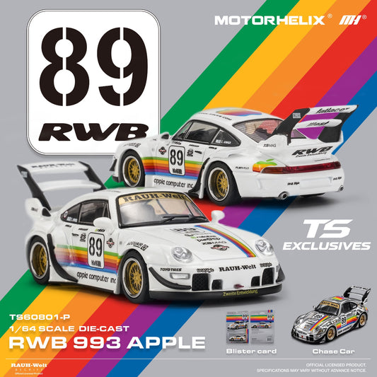 PREORDER MOTORHELIX x TS Exclusives 1/64 RWB 993 APPLE - Blister Pack TS60801-P (Approx. Release Date: DEC 2026 and subject to the manufacturer's final decision) **Chase cars are randomly packed**