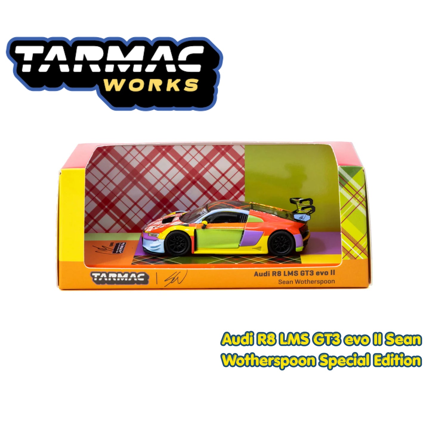 Tarmac Works HOBBY64 1/64 Audi R8 LMS GT3 evo II Sean Wotherspoon Special Edition T64-043-SEAN