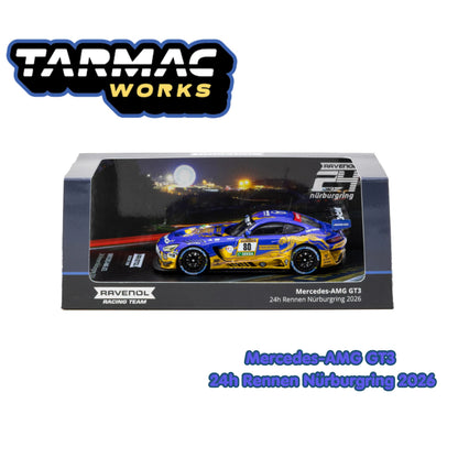 Tarmac Works HOBBY64 1/64 Mercedes-AMG GT3 Nürburgring Rennen 24h 2026 T64-062-26NUR80