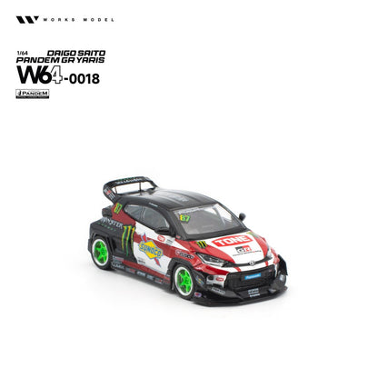 PREORDER WORKS 1/64 PANDEM GR YARIS DAIGO SAITO W640018 (Approx. Release Date: Q2 2027 and subject to the manufacturer's final decision)