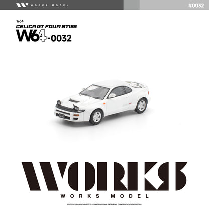 PREORDER WORKS 1/64 TOYOTA CELICA GT FOUR ST185 WHITE W640032 (Approx. Release Date: Q4 2026 and subject to the manufacturer's final decision)