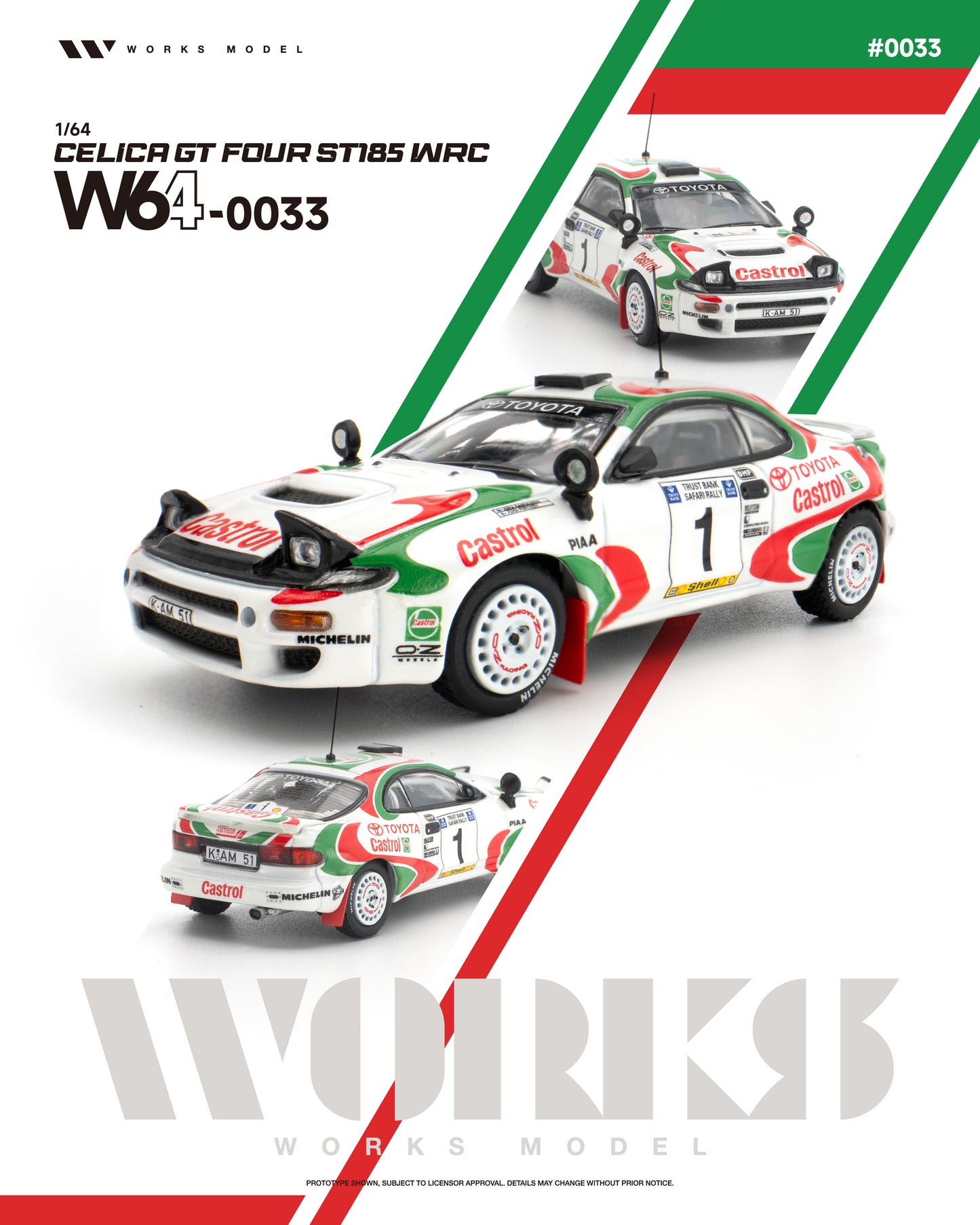 PREORDER WORKS 1/64 TOYOTA CELICA GT FOUR ST185 WRC W640033 (Approx. Release Date: Q4 2026 and subject to the manufacturer's final decision)