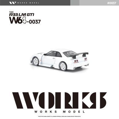 PREORDER WORKS 1/64 R33 LM 1995 GT1 WHITE W640037 (Approx. Release Date: Q4 2026 and subject to the manufacturer's final decision)