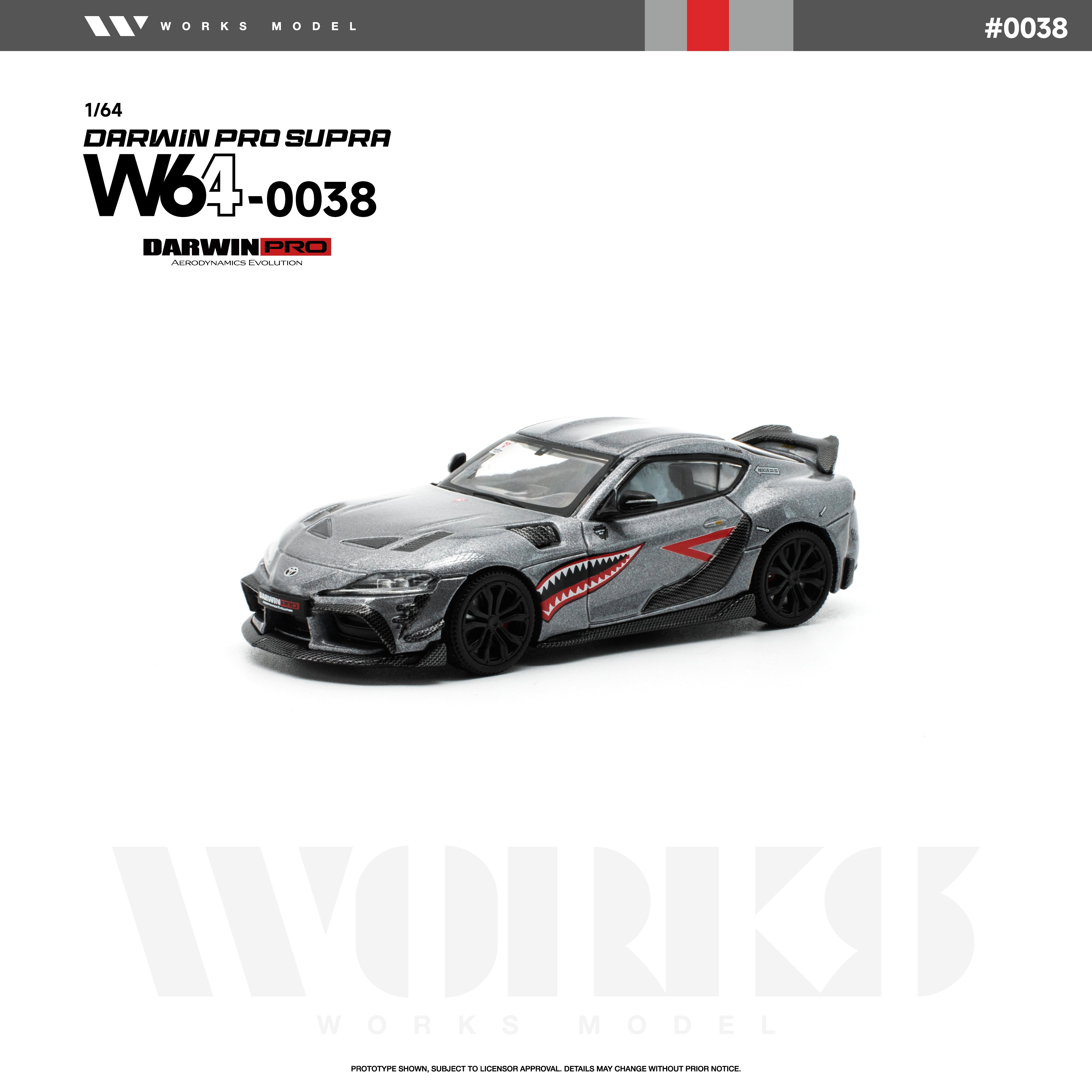 PREORDER WORKS 1/64 DARWIN PRO SUPRA CARBON GREY W640038 (Approx