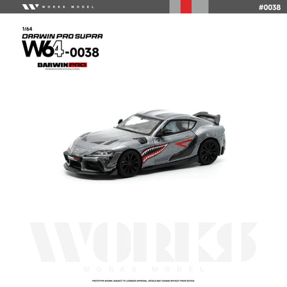 PREORDER WORKS 1/64 DARWIN PRO SUPRA CARBON GREY W640038 (Approx. Release Date: Q4 2026 and subject to the manufacturer's final decision)