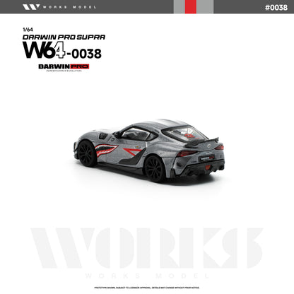 PREORDER WORKS 1/64 DARWIN PRO SUPRA CARBON GREY W640038 (Approx. Release Date: Q4 2026 and subject to the manufacturer's final decision)