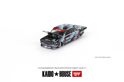 MINI GT x Kaido House 1/64 Datsun 510 Pro Street HKS V1 KHMG068