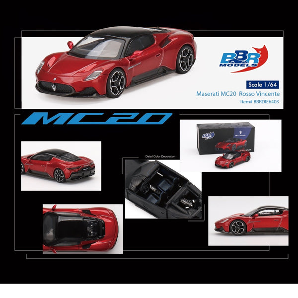 BBR 1/64 Maserati MC20 Rosso Vincente BBRDIE6403