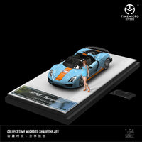 TIME MICRO 1/64 Porsche 918 Spyder Gulf with Figurine