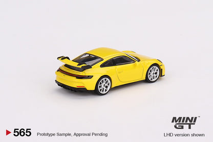 MINI GT 1/64 Porsche 911 (992) GT3 Racing Yellow RHD  MGT00565-R