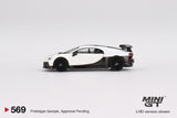 MINI GT 1/64 Bugatti Chiron Pur Sport White LHD MGT00569-L