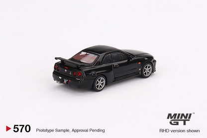 MINI GT 1/64 Nissan Skyline GT-R (R34) V-Spec Black Pearl RHD MGT00570-R