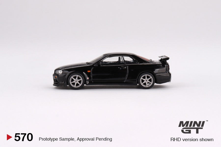 MINI GT 1/64 Nissan Skyline GT-R (R34) V-Spec Black Pearl RHD MGT00570-R