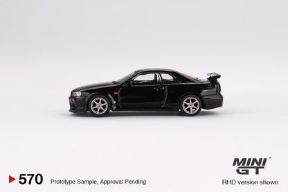 MINI GT 1/64 Nissan Skyline GT-R (R34) V-Spec Black Pearl RHD MGT00570-R