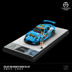 TIME MICRO 1/64 RE Amemiya RX-7 BLUE with Figurine