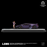 PREORDER TIME MICRO 1/64 LBWK LP700 GTEVO Purple with Figurine (Approx. Release Date: AUGUST 2023 and subject to the manufacturer's final decision)