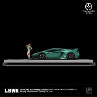 PREORDER TIME MICRO 1/64 LBWK LP700 GTEVO Green with Figurine (Approx. Release Date: AUGUST 2023 and subject to the manufacturer's final decision)