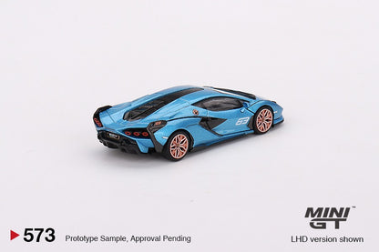 MINI GT 1/64 Lamborghini Sian FKP 37 Ble Aegir LHD MGT00573-L