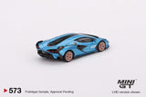 MINI GT 1/64 Lamborghini Sian FKP 37 Ble Aegir LHD MGT00573-L