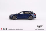 MINI GT 1/64 ABT Audi RS6-R Navarra Blue Metallic LHD MGT00574-L