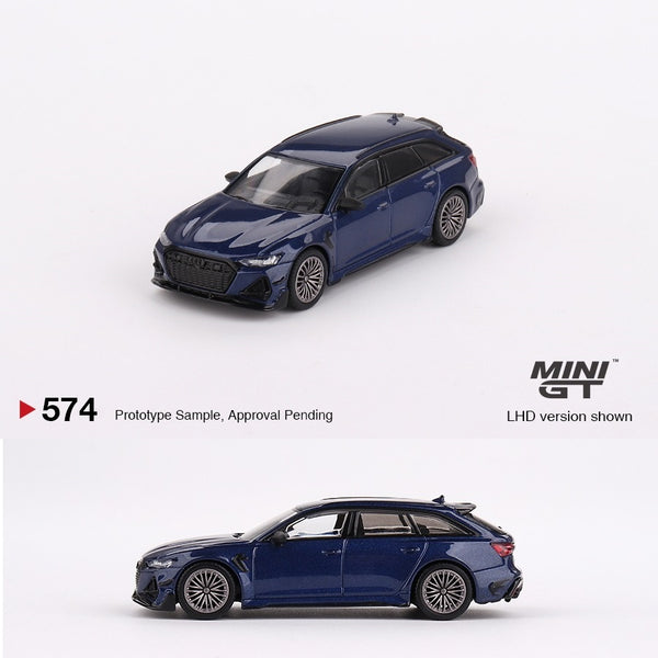 MINI GT 1/64 ABT Audi RS6-R Navarra Blue Metallic LHD MGT00574-L
