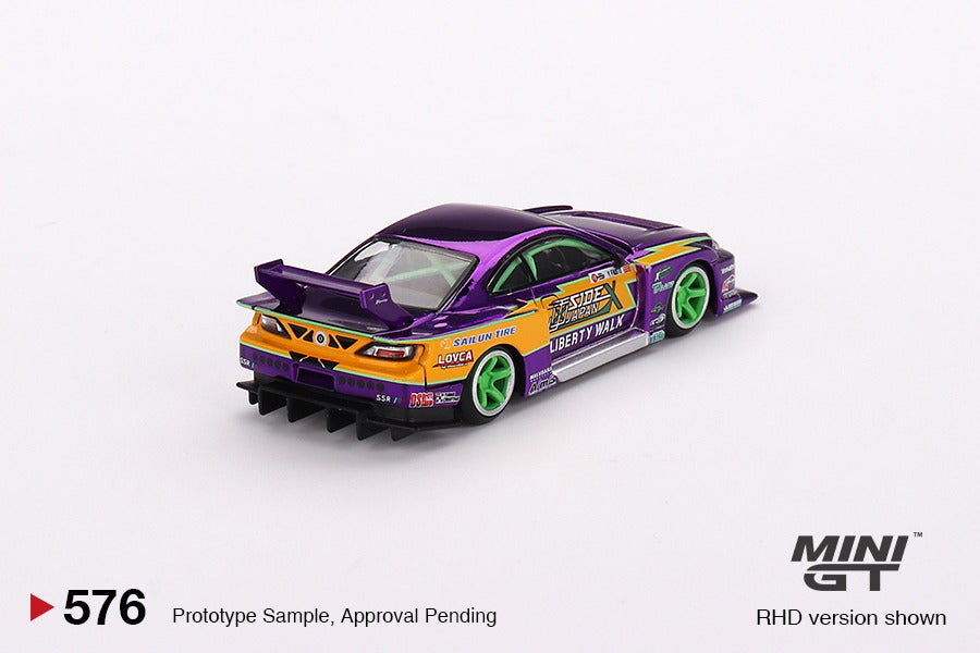 MINI GT 1/64 Nissan S15 SILVIA LB-Super Silhouette #555 2022 Formula Drift Japan MGT00576-R