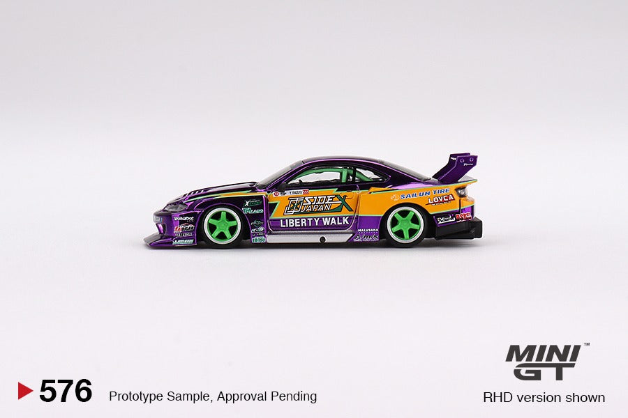 MINI GT 1/64 Nissan S15 SILVIA LB-Super Silhouette #555 2022 Formula Drift Japan MGT00576-R