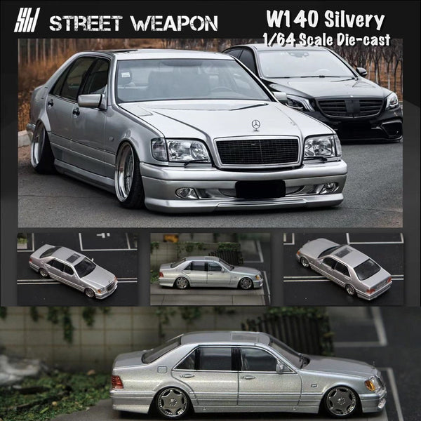 PREORDER Street Weapon 1/64 W140 Silver (Approx. Release Date : JULY 2023 subject to manufacturer's final decision)