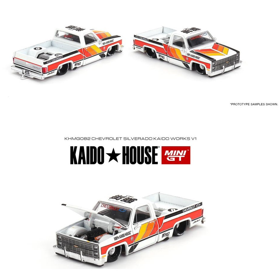 MINI GT x Kaido House 1/64 Chevrolet Silverado KAIDO WORKS V1 KHMG082 ...