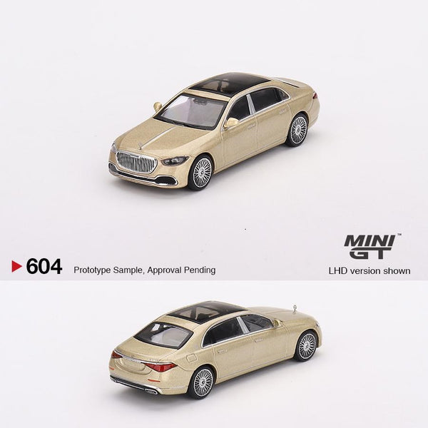 PREORDER MINI GT 1/64 Mercedes-Maybach S680 Champagne Metallic LHD MGT00604-L (Approx. Release Date : OCTOBER 2023 subject to manufacturer's final decision)