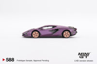 MINI GT 1/64 Lamborghini Sián FKP 37 Matte Viola SE30 LHD MGT00588-L