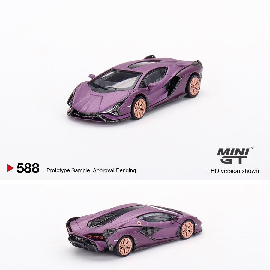 MINI GT 1/64 Lamborghini Sián FKP 37 Matte Viola SE30 LHD MGT00588-L