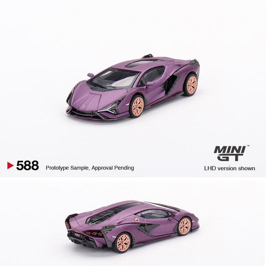 MINI GT 1/64 Lamborghini Sián FKP 37 Matte Viola SE30 LHD MGT00588-L