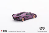 MINI GT 1/64 Lamborghini Sián FKP 37 Matte Viola SE30 LHD MGT00588-L