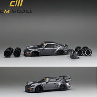 CM MODEL 1/64 964 Widebody Metallic Gray