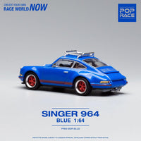 POPRACE 1/64 SINGER 964 BLUE WITH WAKEBOARD PR640018