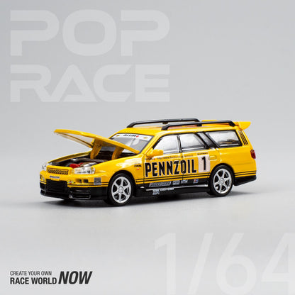 POPRACE 1/64 STAGEA PENNZOIL Yellow PR640021