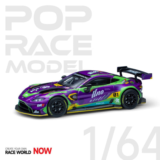 POPRACE 1/64 EVA RT TEST TYPE-01 ASTON MARTIN GT3 Purple EVA PR640019