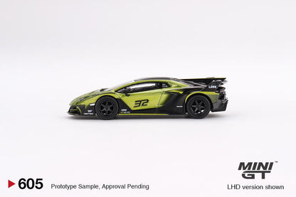 MINI GT 1/64 Lamborghini LB Silhouette WORKS Aventador GT EVO Lime LHD MGT00605-L