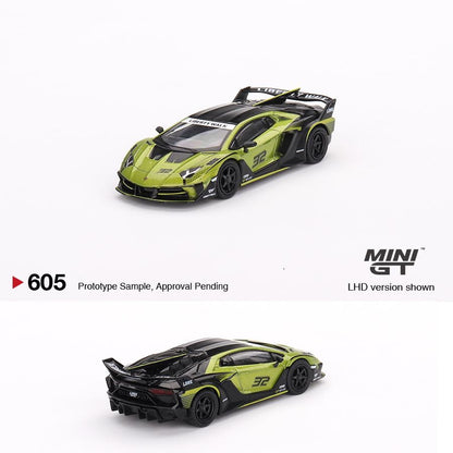 MINI GT 1/64 Lamborghini LB Silhouette WORKS Aventador GT EVO Lime LHD MGT00605-L