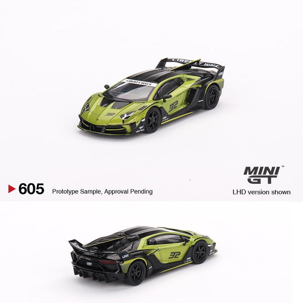 PREORDER MINI GT 1/64 Lamborghini LB Silhouette WORKS Aventador GT EVO Lime LHD MGT00605-L (Approx. Release Date : NOVEMBER 2023 subject to manufacturer's final decision)