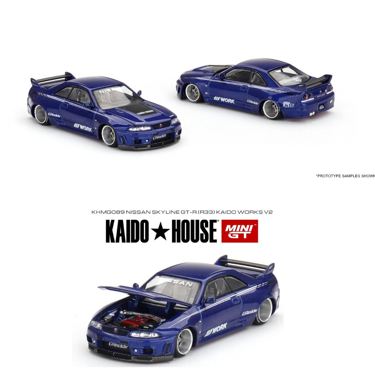 MINI GT x Kaido House 1/64 Nissan Skyline GT-R (R33) Kaido Works V2 KH ...