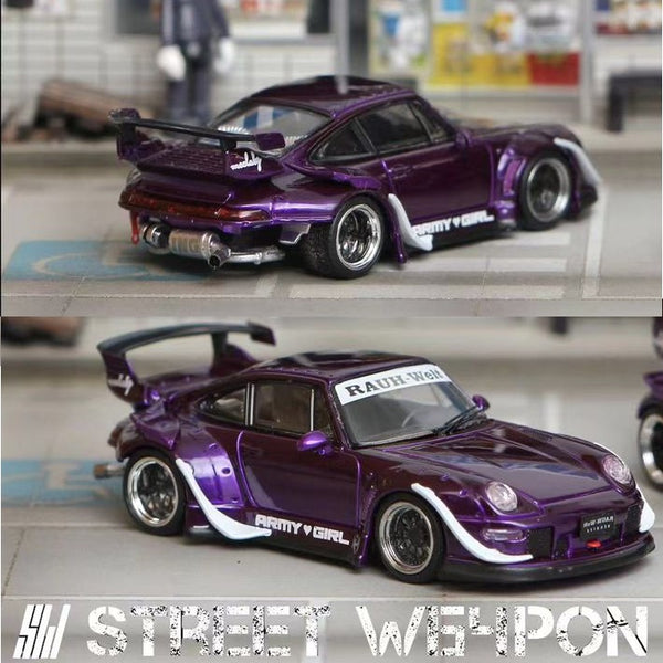 Mini Gt Rwb Purple Street Weapon 1/64 RWB 993 Electric Purple GT Wing – Tokyo Station