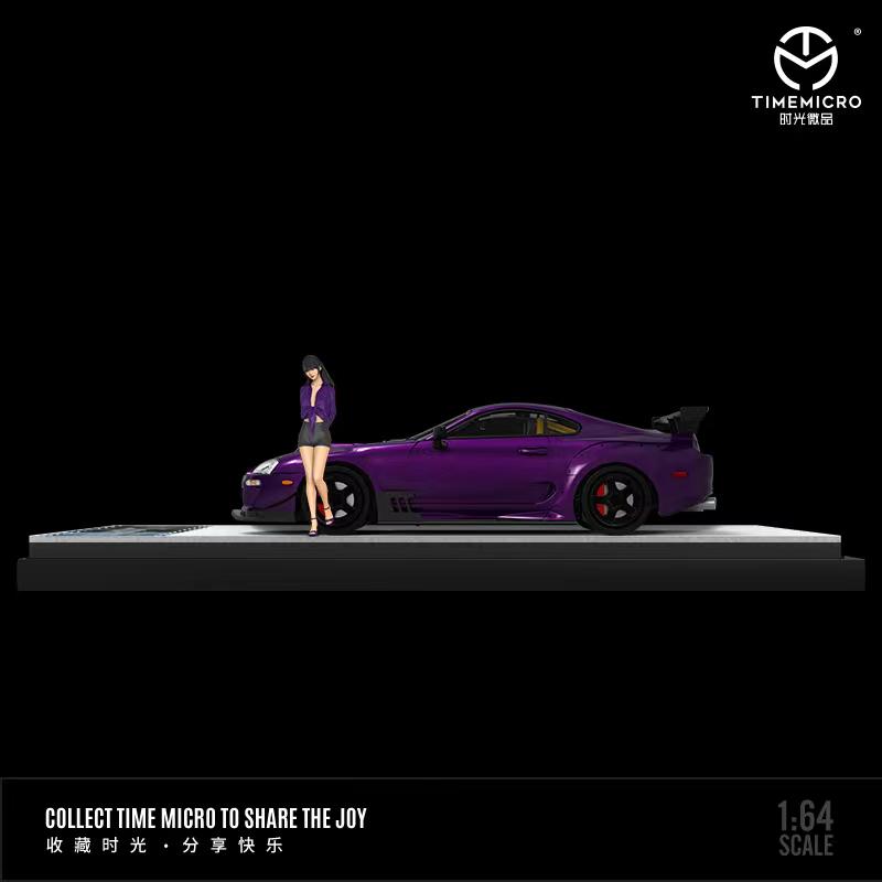 Time Micro 1/64 Supra A80z Purple with Figurine