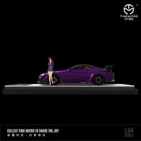 Time Micro 1/64 Supra A80z Purple with Figurine