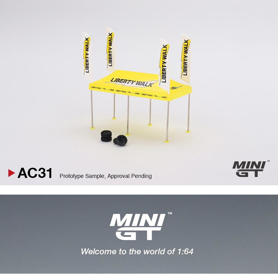 MINI GT 1/64 Paddock Service Tent Set - LB Racing MGTAC31
